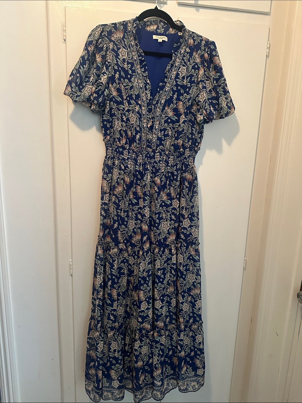 Max Studio London Floral Print Maxi Dress Large